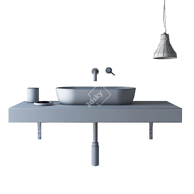 Archived Concrete Sink 3D model image 4