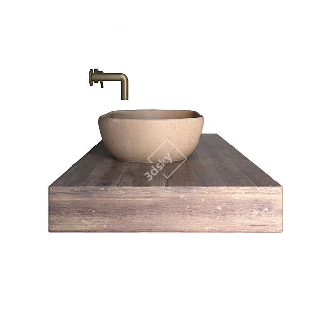 Archived Concrete Sink 3D model image 5