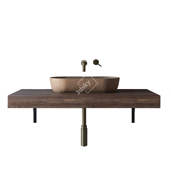 Archived Concrete Sink 3D model image 6