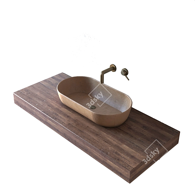 Archived Concrete Sink 3D model image 7