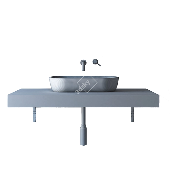 Archived Concrete Sink 3D model image 8