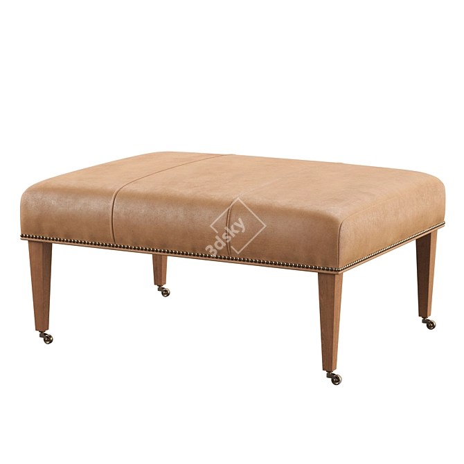 Elegant Butterscotch Ottoman: Must-Have for Every Cocktail Lover 3D model image 1