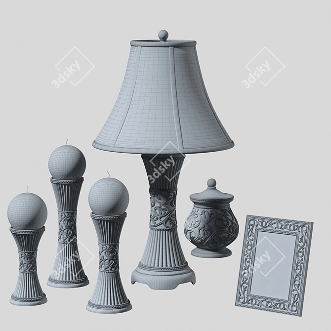 Ashley Mariana Decor Set: Elegant Interior Accents 3D model image 3