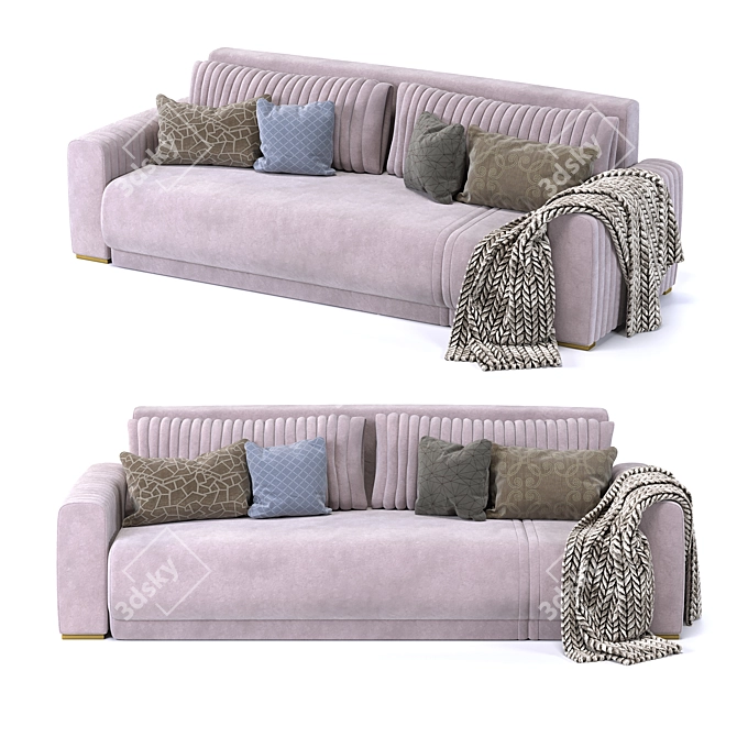 Opium Dream Sofa: Luxury in 5 Words 3D model image 1