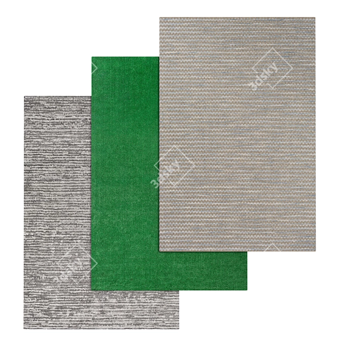 Deluxe Carpet Set: High-Quality Textures for Close and Distant Views 3D model image 1