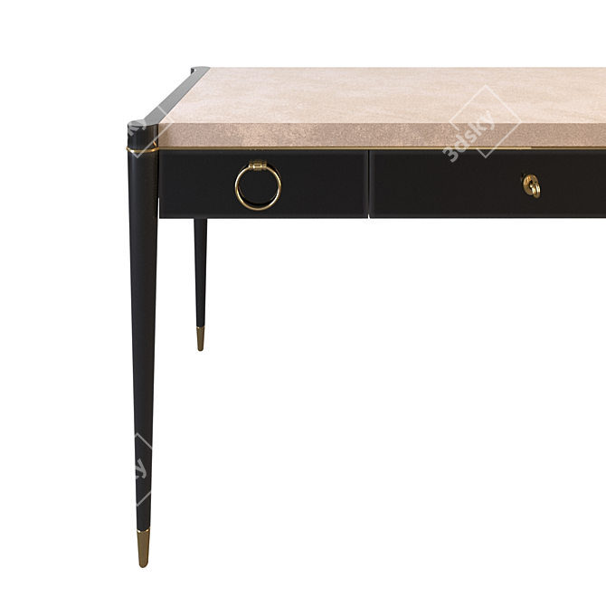 Elegant AMBRA DESK by Galimberti Nino 3D model image 2