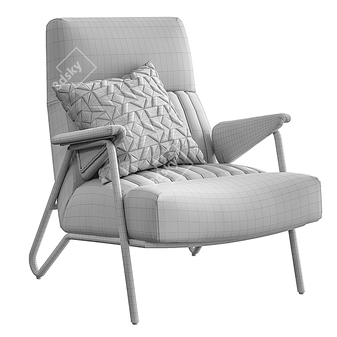 Elegant Ibex Armchair: PBR-Ready Design 3D model image 5