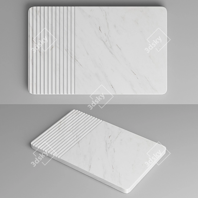 Title: Muuto Groove Plate - Minimalist Ceramic Dish 3D model image 2