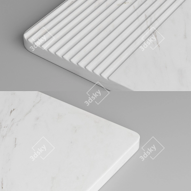 Title: Muuto Groove Plate - Minimalist Ceramic Dish 3D model image 3