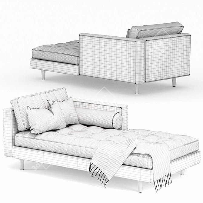 Sven Sofa Seating: Modern Elegance 3D model image 4