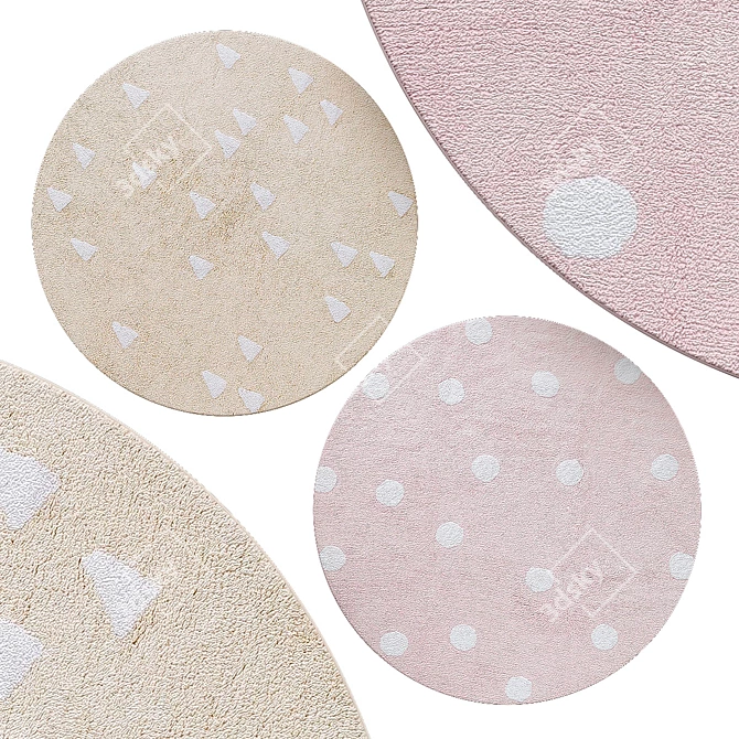 Elegant Round Rugs | No. 007 3D model image 1