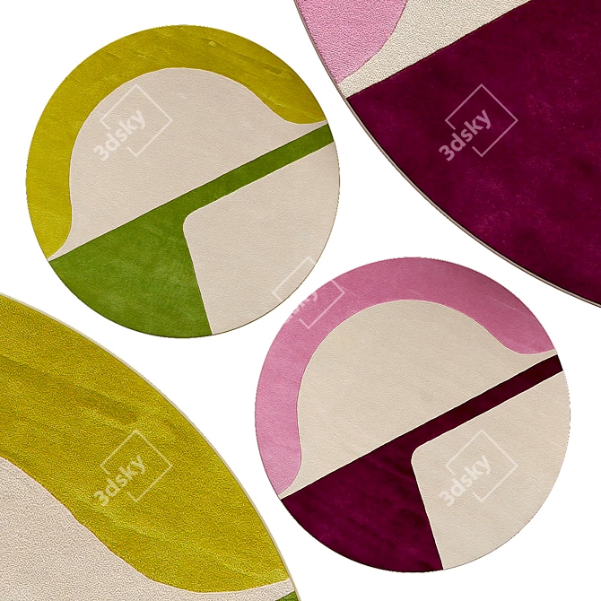  Modern Circle Rugs | No. 008 3D model image 1