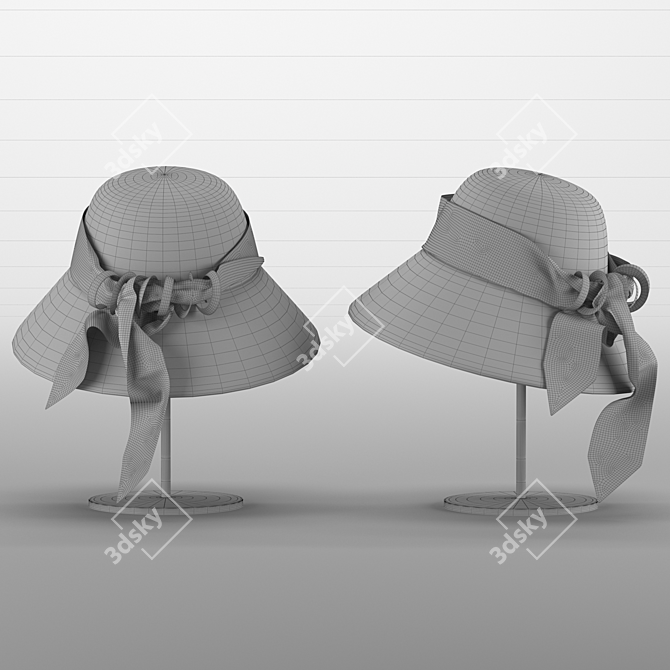 Chic Straw Hat for Stylish Summer Fashion 3D model image 5