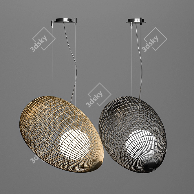 Radiant Elegance: Nexo Luce Chandelier 3D model image 1