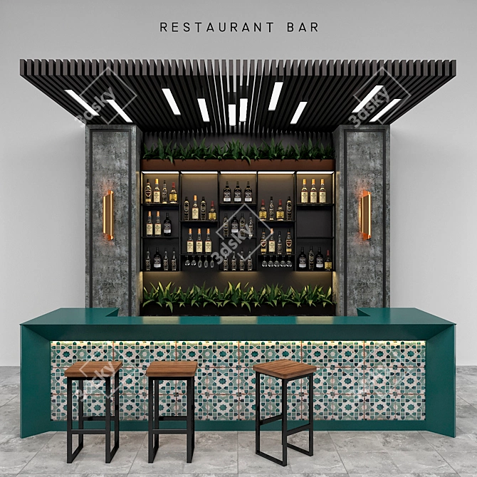 Restaurant & Hotel Bar Set 3D model image 1