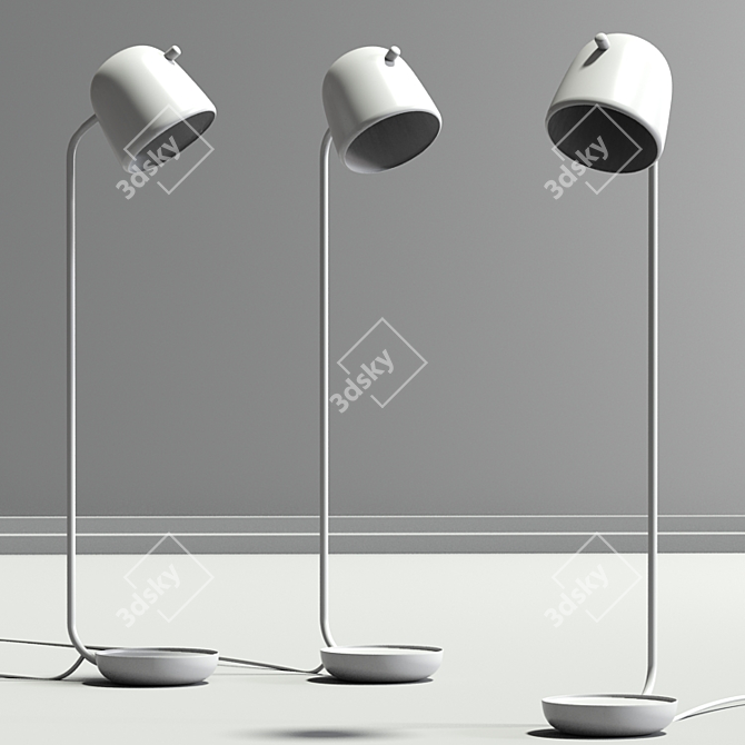 Sleek Nordic Balancer Floor Lamp 3D model image 2