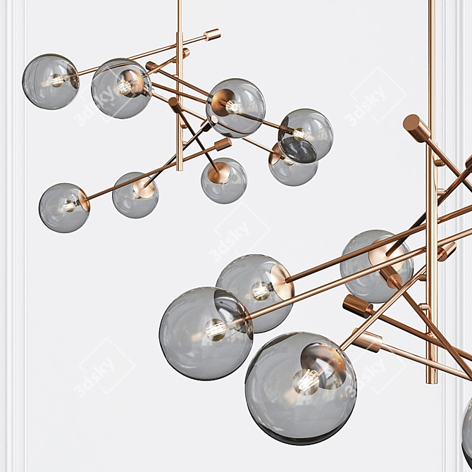 Radiant Elegance Chandelier 3D model image 1