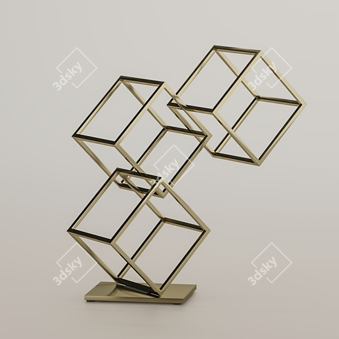 Minimalist Cube Decor 3D model image 1