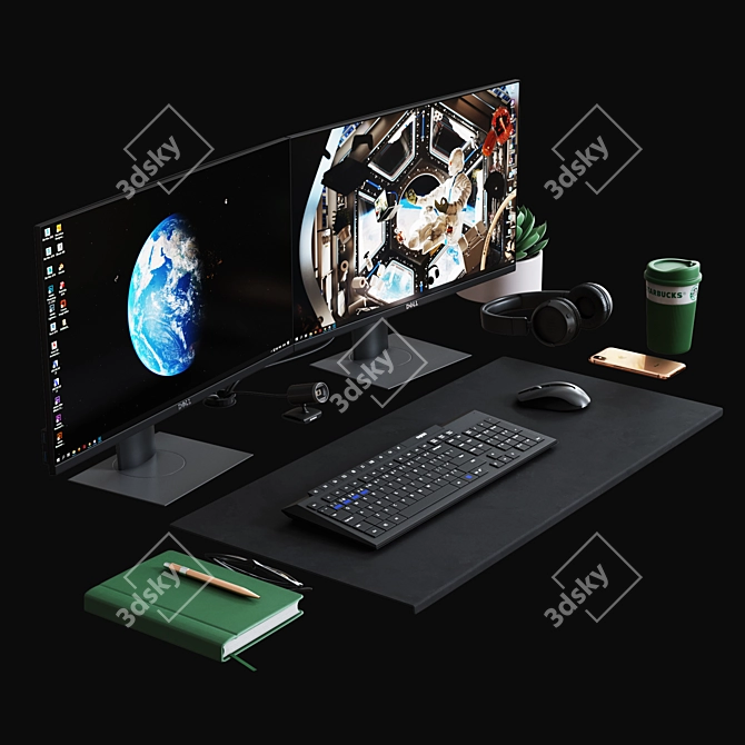 CG Artist Desktop Set 3D model image 3