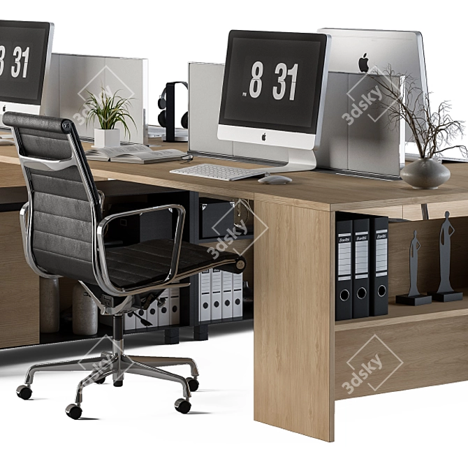 Executive Office Furniture Set 3D model image 3