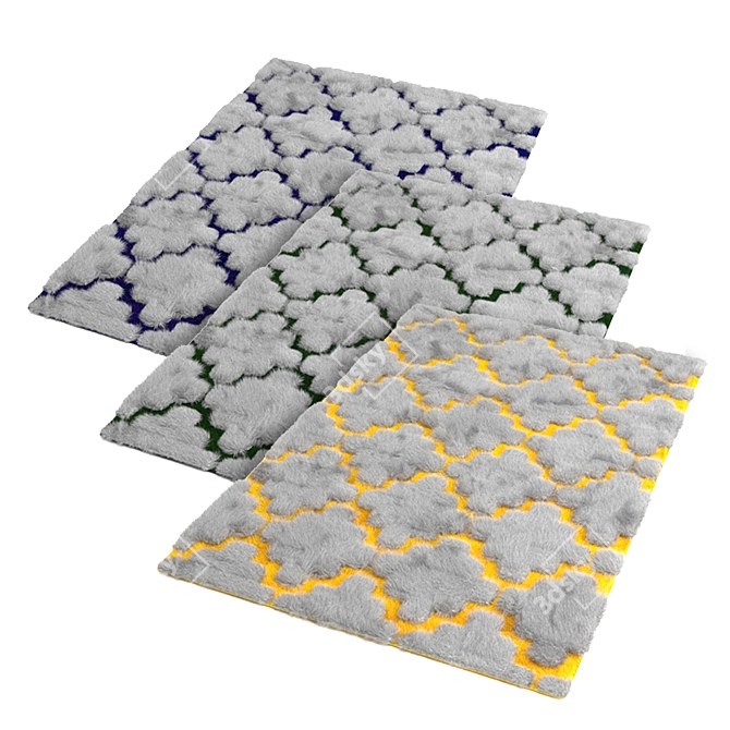 Elegant Rug Set: Variety in 3D 3D model image 1