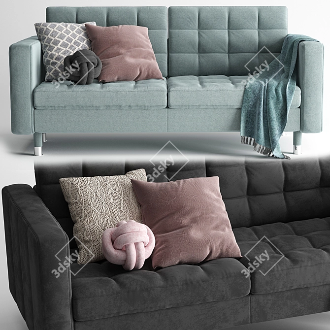 Modern 3-piece Landskrona Sofa 3D model image 1