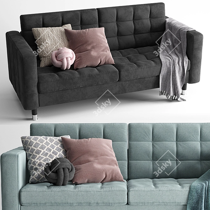 Modern 3-piece Landskrona Sofa 3D model image 2