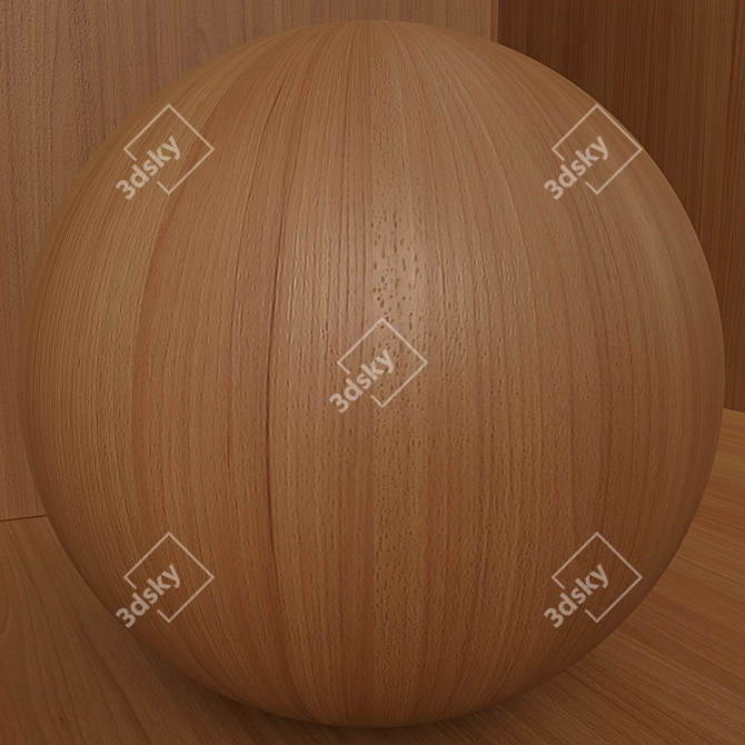 Seamless Beech Wood Box Set 3D model image 3