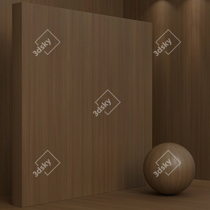 Seamless Beech Wood Box Set 3D model image 4