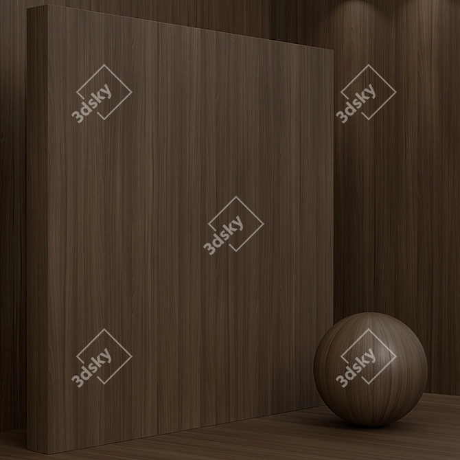 Seamless Beech Wood Box Set 3D model image 5