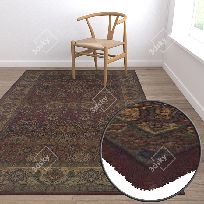 Luxury Carpet Set: High-Quality Textures 3D model image 5