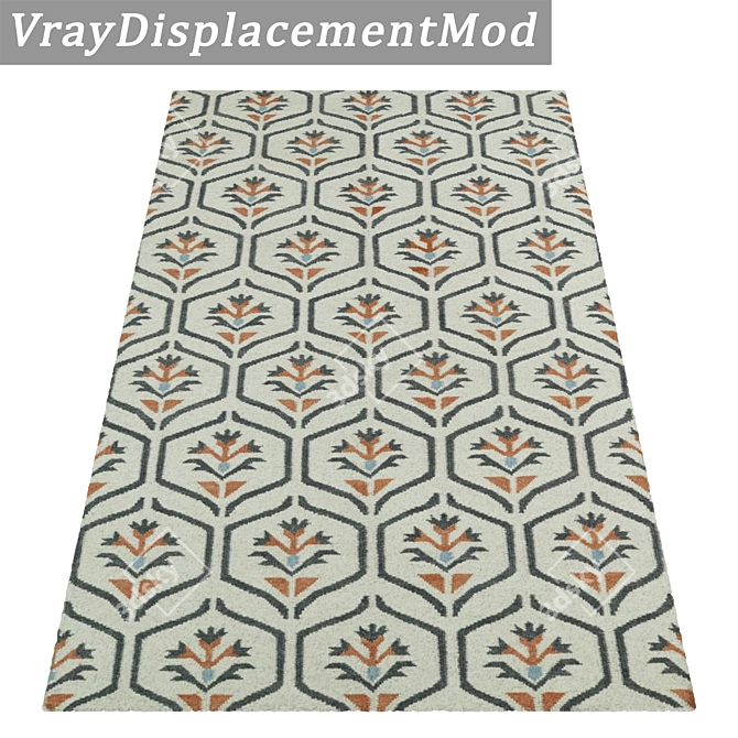 Luxury Textured Carpet Set 3D model image 3