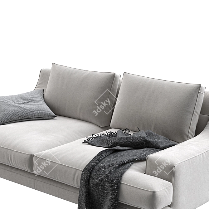 Elegant Megara 2-Seater Sofa 3D model image 2