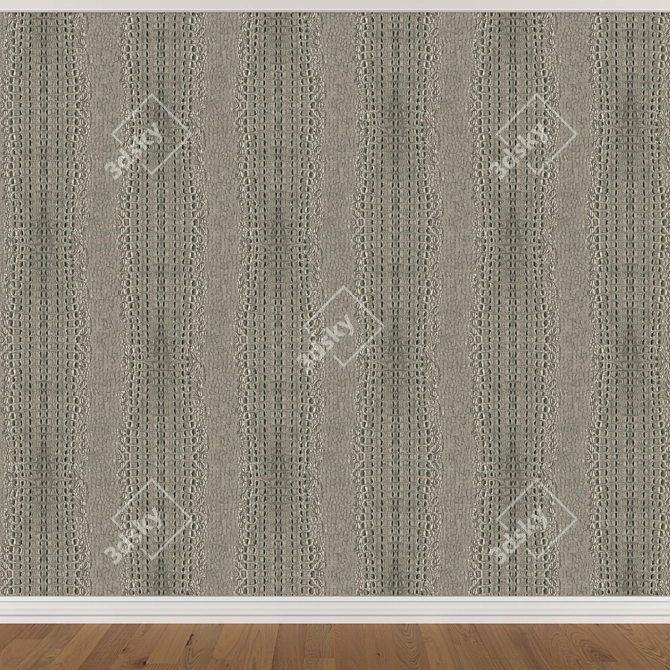 Seamless Wallpaper Set - 3 Colors 3D model image 3