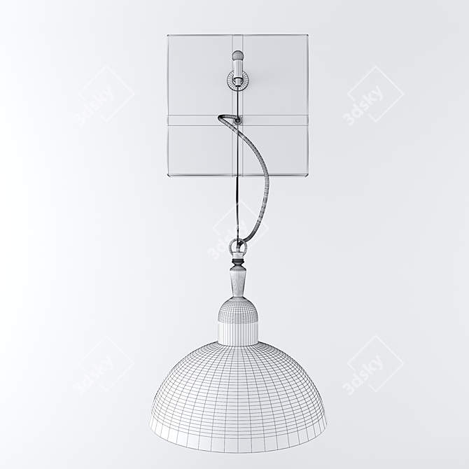  Modern Geometric Wall Light 3D model image 3