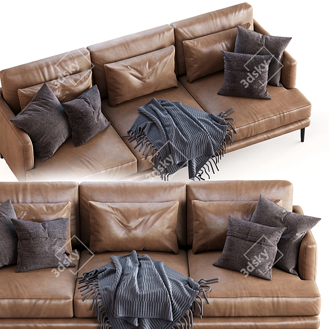 Elegant Bonaldo Paraiso Sofa 3D model image 3