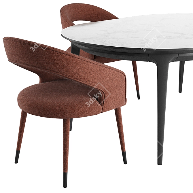 Modern Link Dining Set 3D model image 3