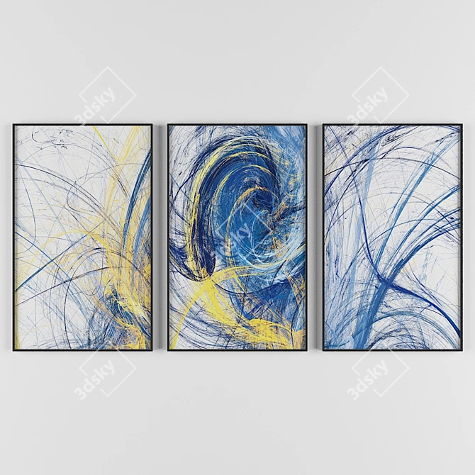 Abstract Art Painting - "153 3D model image 1