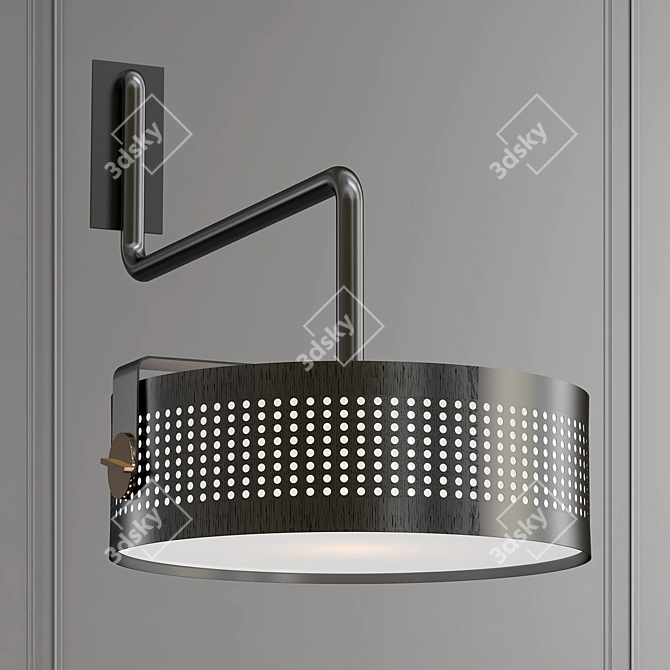 Sleek LED Wall Lamp - MODENA 3D model image 1