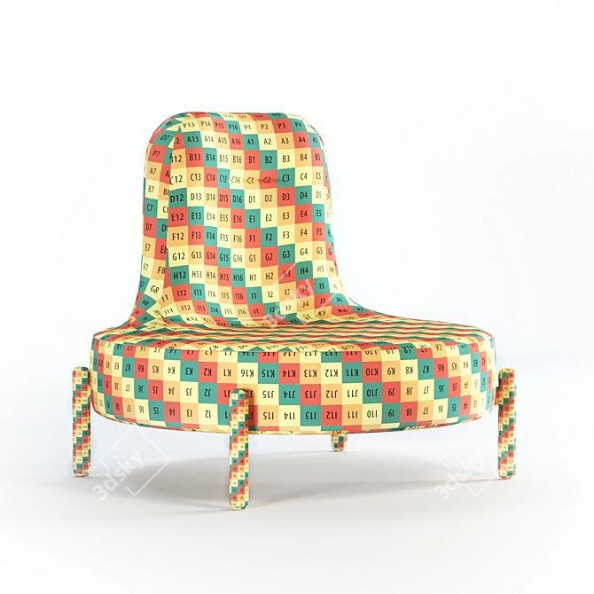 Jade Wood Fabric Sofa: Sleek Contemporary Design 3D model image 6