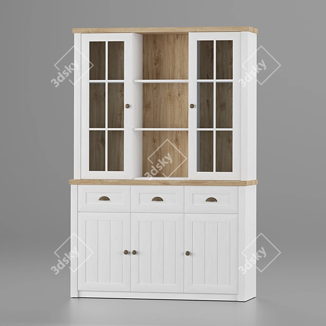 MARKSKEL White Sideboard: Stylish Storage Solution 3D model image 1