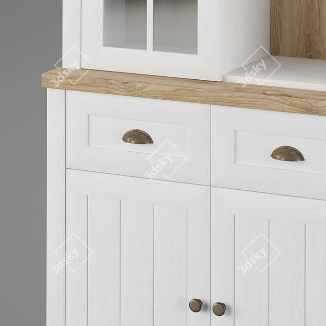 MARKSKEL White Sideboard: Stylish Storage Solution 3D model image 2