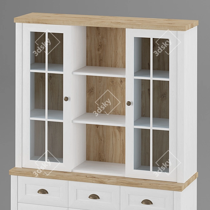 MARKSKEL White Sideboard: Stylish Storage Solution 3D model image 3