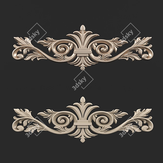 Elegant Classic Decorative Element 3D model image 1