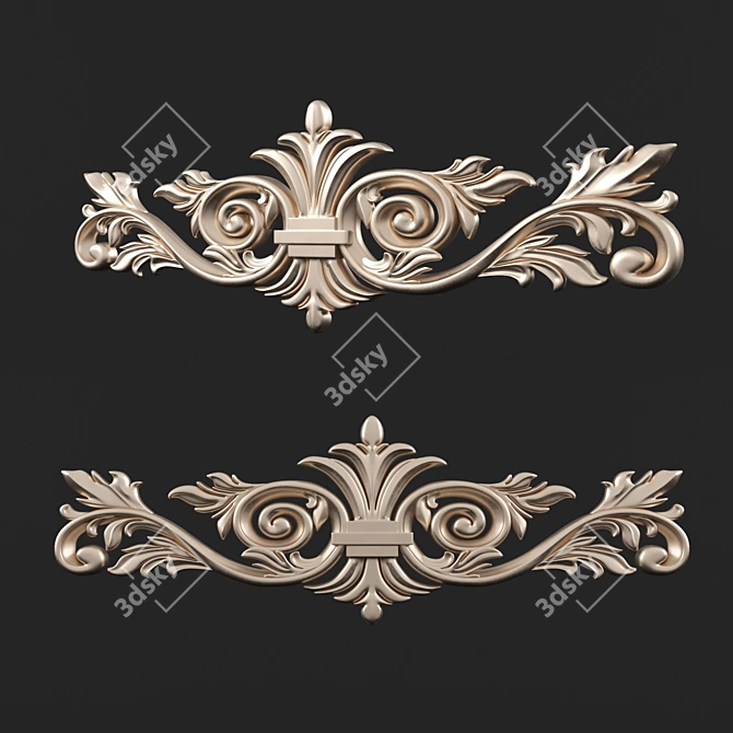 Elegant Classic Decorative Element 3D model image 2