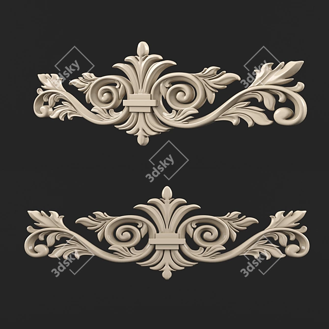 Elegant Classic Decorative Element 3D model image 3