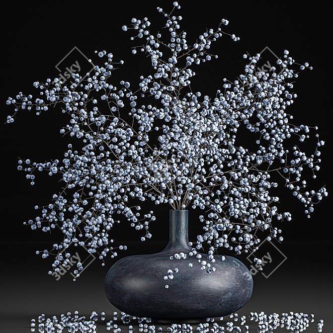 Branches & Berries Bouquet - Natural Decor 3D model image 1