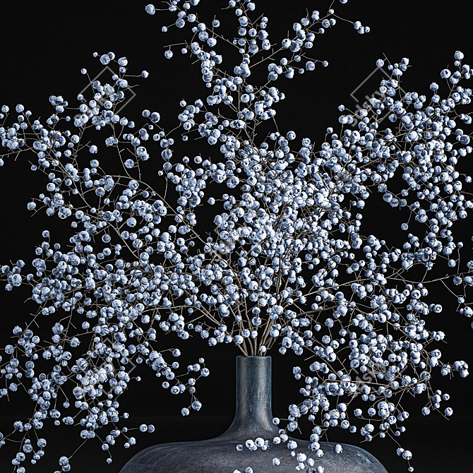 Branches & Berries Bouquet - Natural Decor 3D model image 4