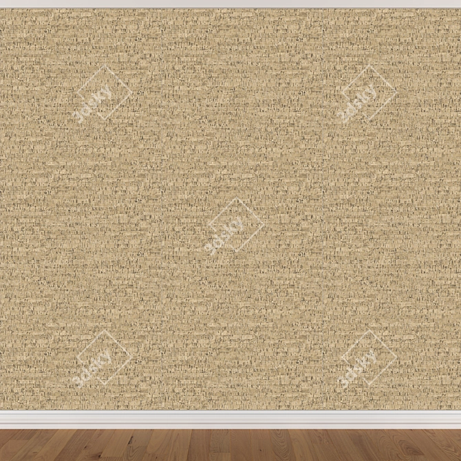 Title: Seamless Wallpaper Set - 3 Color Options 3D model image 3