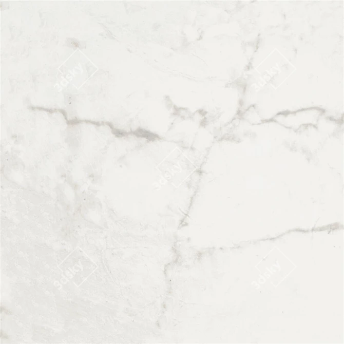 Elegant White Marble Floor 3D model image 3